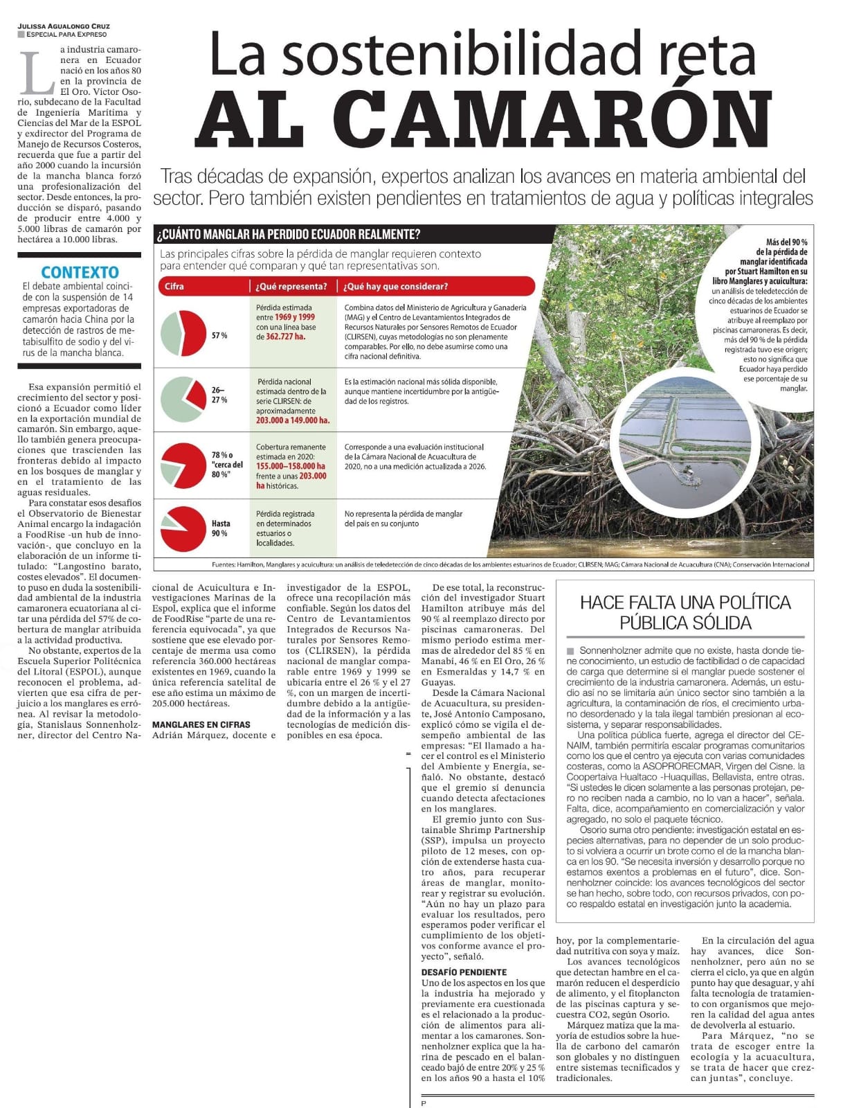 LA SOSTENIBILIDAD RETA AL CAMARÓN